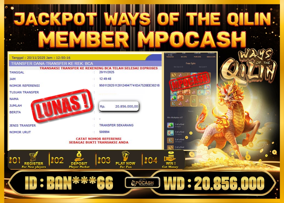 MPOCASH JACKPOT WAYS OF THE QILIN